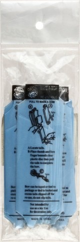 Набор бантиков складывающихся Winter Wings, 3 шт.*100 мм, ширина ленты 22 мм, голубой