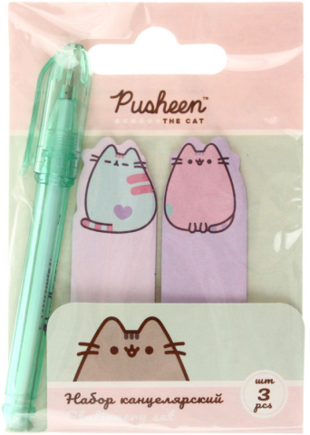 Набор канцелярский детский Pusheen, 10*7*1 см, 3 предмета
