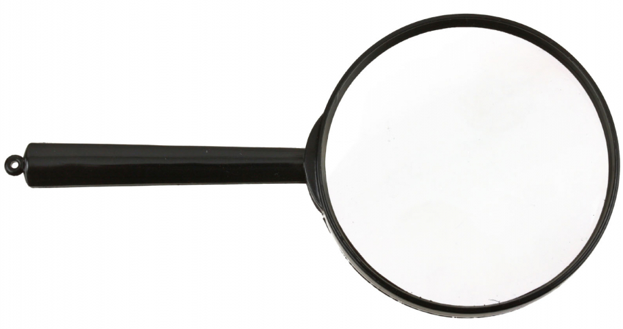 Лупа офисная OfficeSpace диаметр 75 мм, увеличение в 5 раз, черная