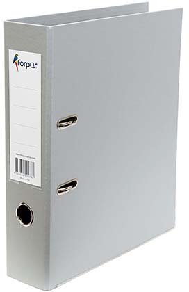 Папка-регистратор Forpus с двусторонним ПВХ-покрытием , корешок 70 мм, серый, разобранный