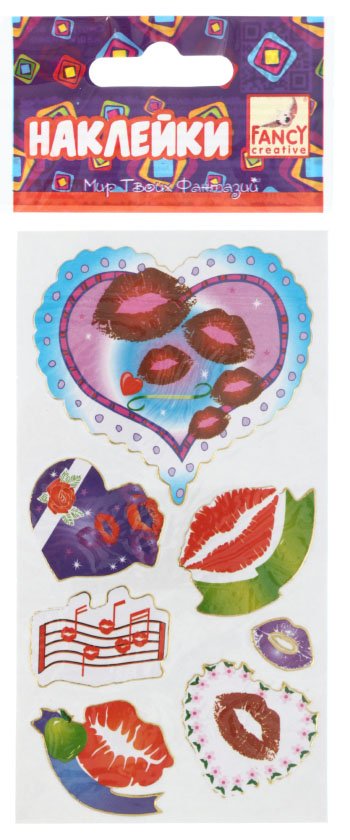 Наклейки Fancy Creative, 65*125 мм, «Поцелуйчики»
