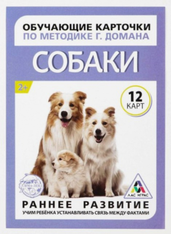 Карточки обучающие по методике Г. Домана, «Собаки» Карточки обучающие по методике Г. Домана, «Собаки»