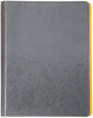 Тетрадь общая А5, 160 л. на кольцах «Копибук», 170*220 мм, 160 л., клетка, серый/желтый