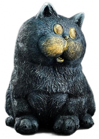 Фигура гипсовая «Кот сидит», 10*9*11 см, серо-голубая (ассорти, цена за 1 шт.)