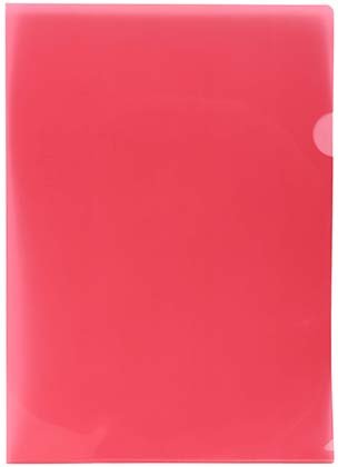 Папка-уголок пластиковая Sponsor А4+, толщина пластика 0,15 мм, прозрачная красная