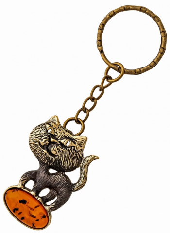 Брелок «СувенирАрт», «Кошка Мурка» (коньячный) Брелок «СувенирАрт», «Кошка Мурка» (коньячный)