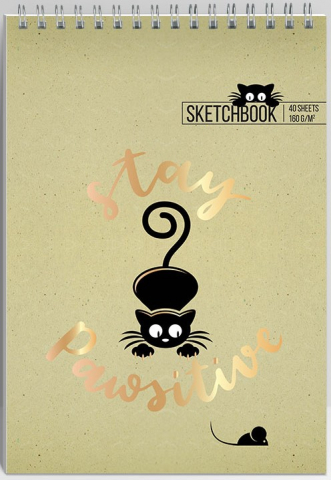 Скетчпад на гребне «Полиграф Принт», 140*200 мм, 40 л., «Кошки мышки» Скетчпад на гребне «Полиграф Принт», 140*200 мм, 40 л., «Кошки мышки»