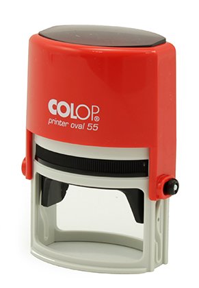Автоматическая оснастка Colop Oval 55 для овальных штампов для клише штампа 35×55 мм, корпус красный