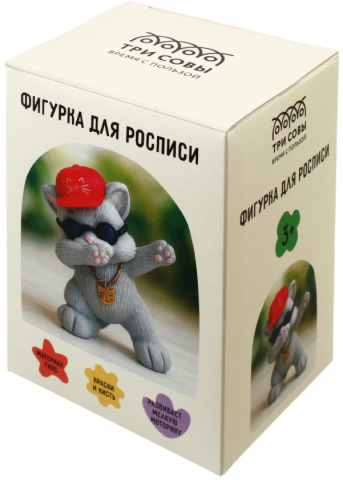 Набор для росписи из гипса «Три совы», высота 8,7 см, «Модный котик», 3+