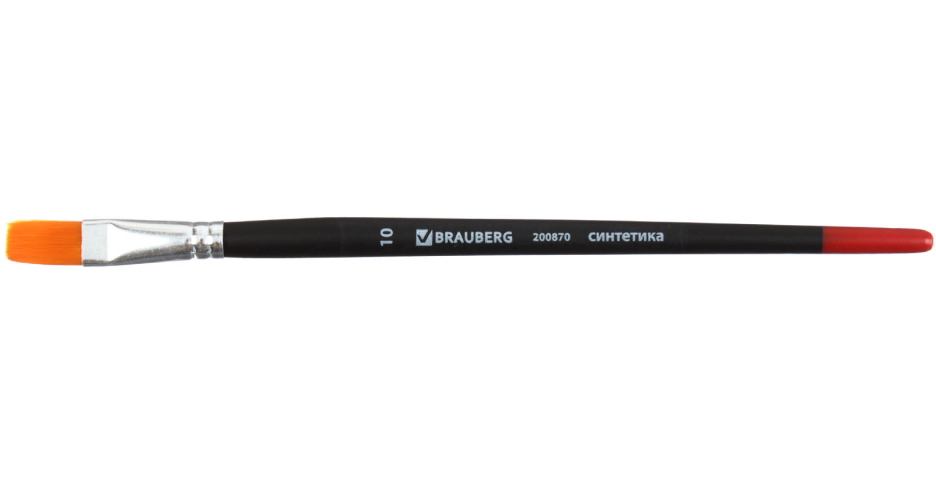 Кисть для рисования «Синтетика» Brauberg Basic №10, плоская