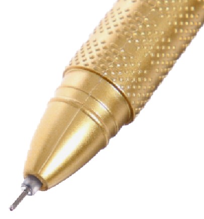 Ручка-прикол гелевая Calligrata, «Кинжал», корпус золотистый с серебристым, стержень синий