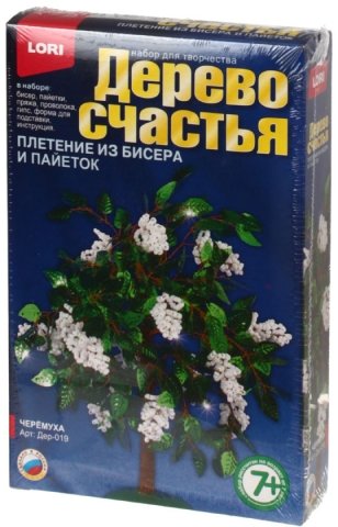 Набор для творчества «Плетение из бисера. Дерево счастья», «Черемуха», 7+ Набор для творчества «Плетение из бисера. Дерево счастья», «Черемуха», 7+