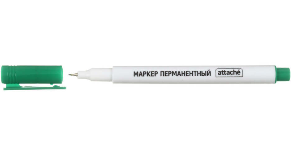 Маркер перманентный Attache зеленый