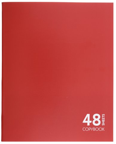 Тетрадь общая А5, 48 л. на скобе «Сияние цвета», 162*202 мм, клетка, «Серебристый. Красный»