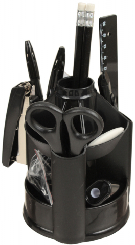 Органайзер настольный «Стамм» MiniDesk, 13 предметов, черный