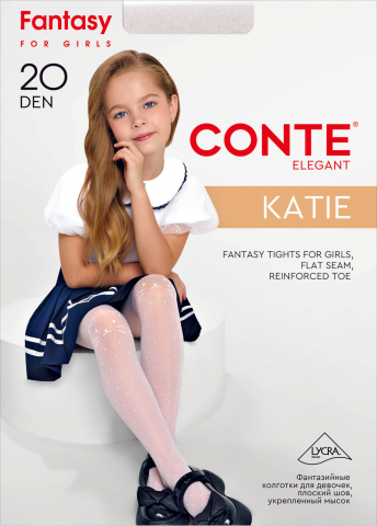 Колготки детские полиамидные Conte Elegant размер 128-134, Katie Bianco (20DEN)