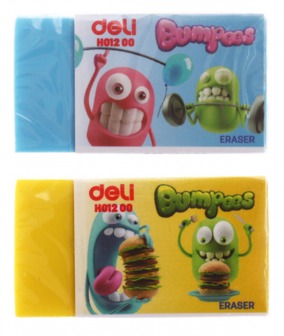 Ластик Deli Bumpees, 40*22*12 мм, ассорти Ластик Deli Bumpees, 40*22*12 мм, ассорти