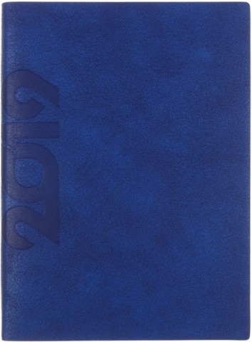 Ежедневник датированный на 2019 год «Травертин», 126*174 мм, 176 л., синий