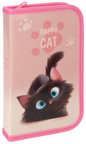 Пенал однокамерный Prof-Press, 190*115 мм, «Счастливый котик» Пенал однокамерный Prof-Press, 190*115 мм, «Счастливый котик»
