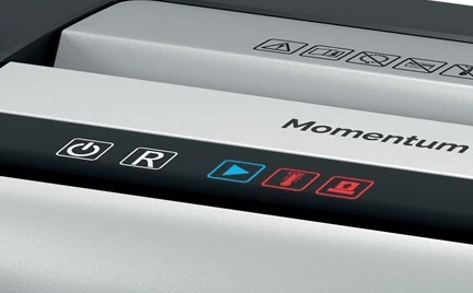 Шредер Rexel Momentum X410, размер частиц 4*28 мм, черный с серым