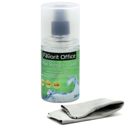 Гель для очистки экранов Favorit Office, 200 мл, Flat Screen Clean