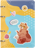 Тетрадь общая А5, 80 л. на кольцах «ПандаРог» 160×215 мм, клетка, «Творческие котики» Тетрадь общая А5, 80 л. на кольцах «ПандаРог» 160×215 мм, клетка, «Творческие котики»