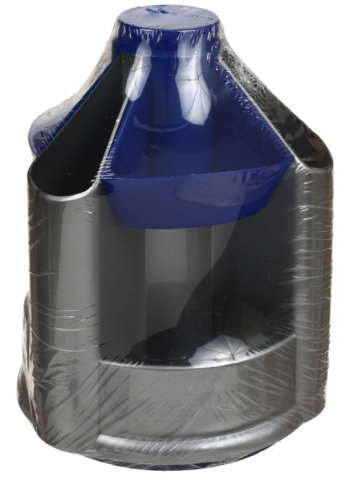 Подставка настольная Mini Desk, 140*105 мм, 10 отделений, серый металлик/темно-синий