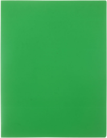 Папка пластиковая на 10 файлов OfficeSpace, толщина пластика 0,4 мм, зеленая