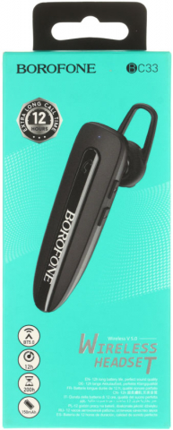 Наушники (беспроводная Bluetooth-гарнитура) Borofone BC33, черные