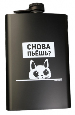 Фляжка сувенирная металлическая Sima-Land, 270 мл, «Снова пьешь?» Фляжка сувенирная металлическая Sima-Land, 270 мл, «Снова пьешь?»