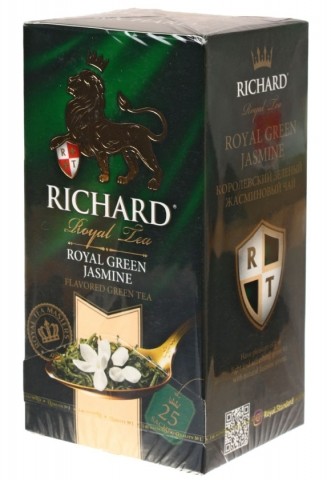 Чай Richard, 50 г, 25 пакетиков, Royal Green Jasmine, зеленый чай с ароматом жасмина Чай Richard, 50 г, 25 пакетиков, Royal Green Jasmine, зеленый чай с ароматом жасмина