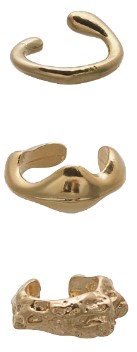 Набор серег «Каффы» 3 шт., золотистые