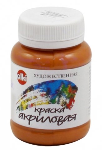 Краска акриловая художественная Olki, 100 мл, сиена натуральная