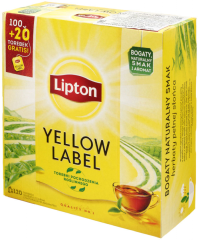 Чай Lipton Yellow Label Tea , 240 г, 120 пакетиков, черный чай