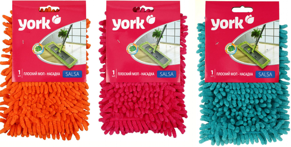 Насадка для швабры «Моп» York Salsa 38,8×9 см, ассорти