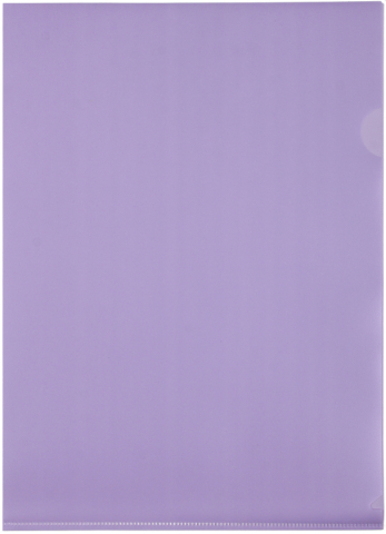 Папка-уголок пластиковая «Бюрократ Pastel» А4 толщина пластика 0,18 мм, фиолетовая