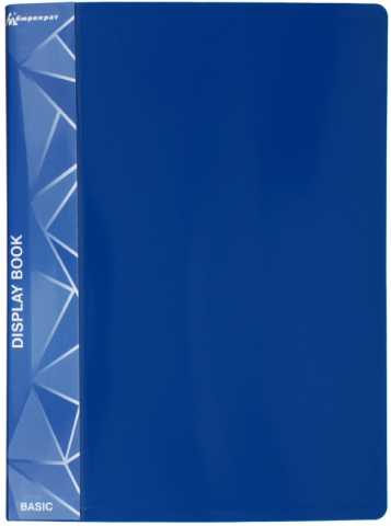 Папка пластиковая на 40 файлов «Бюрократ», толщина пластика 0,65 мм, синяя