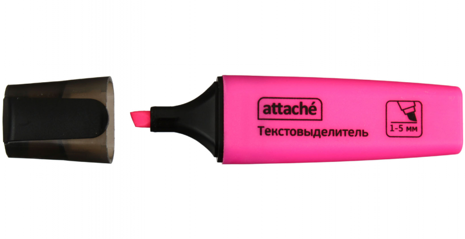 Маркер-текстовыделитель Attache Colored розовый