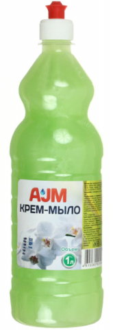 Крем-мыло жидкое AJM, 1000 мл, с пуш-пулом