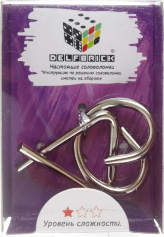 Головоломка металлическая Delfbrick, «Узел», 2 элемента Головоломка металлическая Delfbrick, «Узел», 2 элемента