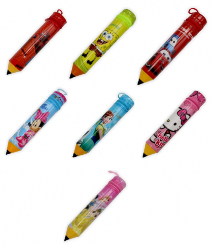 Пенал-тубус однокамерный школьный «Карандаш» 40×220 мм, ассорти Пенал-тубус однокамерный школьный «Карандаш» 40×220 мм, ассорти