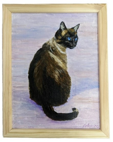 Картина Black Cat (Джонс А.С.), 18*24 см, картон, масло (живопись) Картина Black Cat (Джонс А.С.), 18*24 см, картон, масло (живопись)