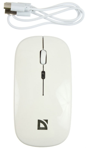 Мышь компьютерная Defender Touch MM-997 Bluetooth-интрейфейс, беспроводная, белая
