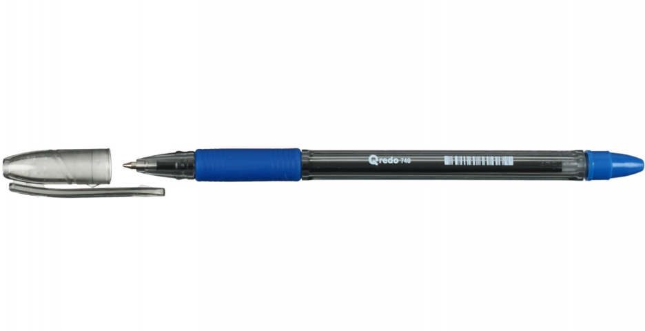 Ручка шариковая Qredo 740 корпус тонированный, стержень синий