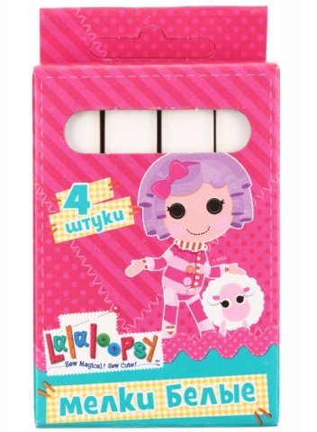 Мелки белые LaLaLoopsy, 4 шт.