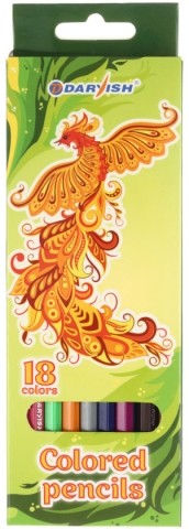 Карандаши цветные «Жар-птица», 18 цветов, длина 175 мм