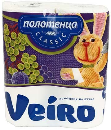Полотенца бумажные Linia Veiro (в рулоне), 2 рулона*52 листа, ширина 220 мм, белые Полотенца бумажные Linia Veiro (в рулоне), 2 рулона*52 листа, ширина 220 мм, белые