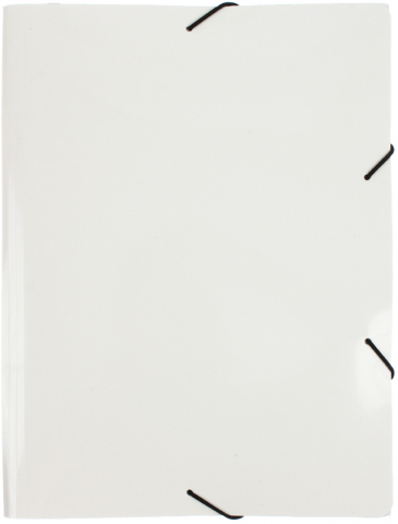 Папка пластиковая на резинке «Бюрократ» Deluxe, толщина пластика 0,7 мм, молочная