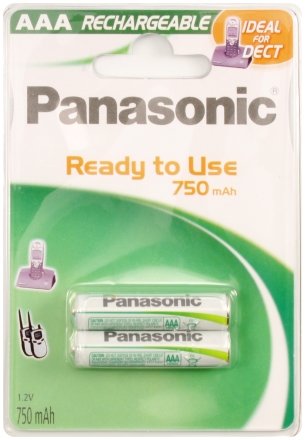 Аккумулятор Panasonic Ready to Use, AAA, 1.2V, 750 mAh (2 шт. в упаковке) Аккумулятор Panasonic Ready to Use, AAA, 1.2V, 750 mAh (2 шт. в упаковке)