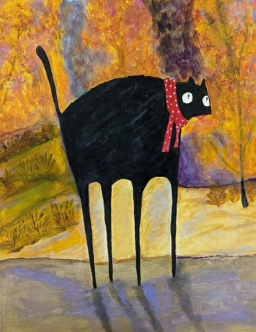 Картина «Кот-детектив» (Броздецкая Е.П.), 50*40 см, холст, акрил Картина «Кот-детектив» (Броздецкая Е.П.), 50*40 см, холст, акрил